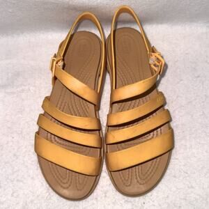 Women’s Crocs Tulum Slingback Adjustable Strap Sandals Yellow size 6